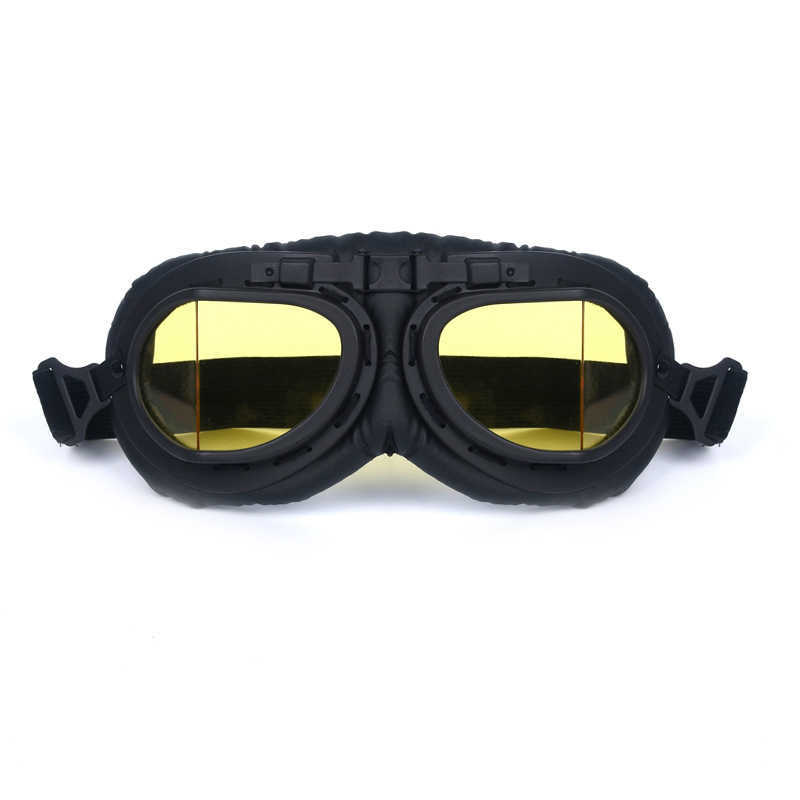 Black Sports Goggles Motorcycle Riding Protective Goggles Classic Helmet Glasses Windproof Sand H251015