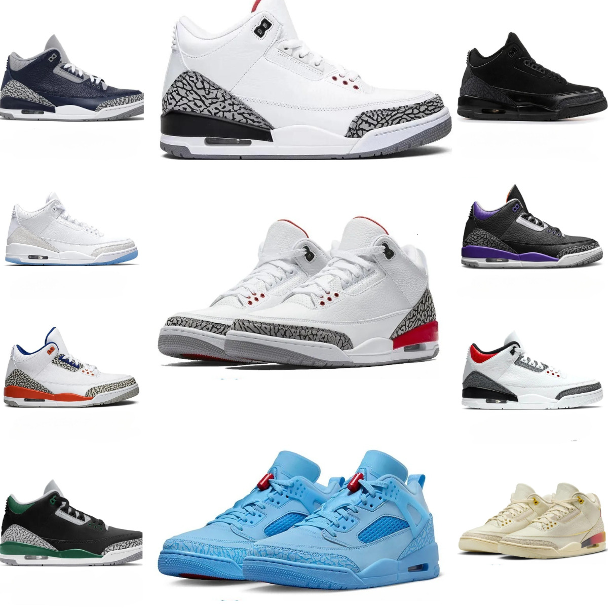 Jump Mans 3 J3 Basketball Shoes Trainers Women 3s Black Cat White Cement Hall Of Fame Fire Red UNC JTH RetroES Outdoor Sports Lucky Green Cardinal Designer Sneakers S9