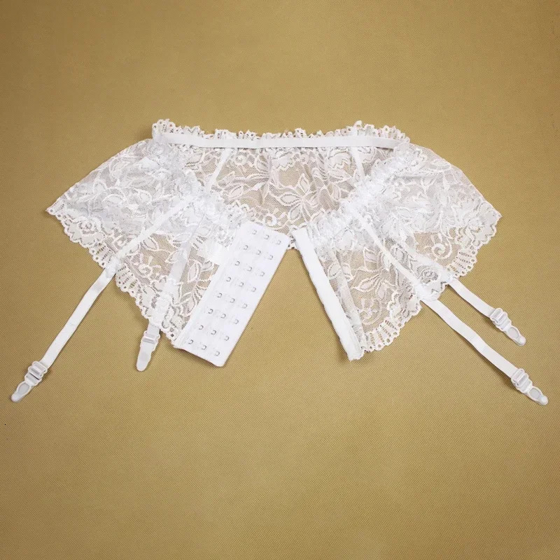 Sexy Full Hasp Garter Belt for Women Black Waist Adjustable Hasp Ultrathin Lace Top Sheer Thigh High Silk Stockings Pantyhose 251009