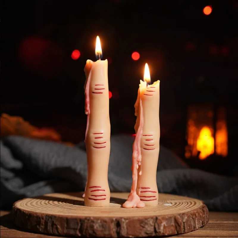 1pc Halloween Pumpkin Candle Finger Skull Head Scented Candle Party Decoration Ornament Gift Photography Prop C251015