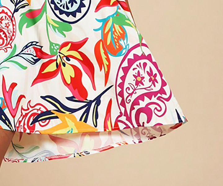 Women's Vacation Style Halter Dress, Floral Print & Tie Strap Design, Summer Sleeveless Swing Dress, Perfect for Beach & Resort Getaways-24206