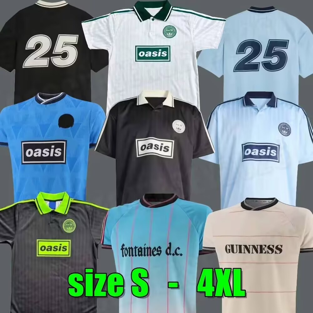 25 26 Oasis Tour Jacquard Jersey soccer maillot de foot football black Oasis Live Bohemians 2025 135th Anniversary Football Shirts Kit top