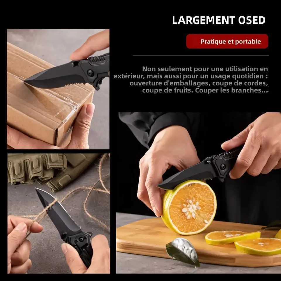 Multifunctional Outdoor Camping Knife Portable Folding Knife Sharp Selfdefense Tactical Knife Suitable for Outdoor Camping H251015