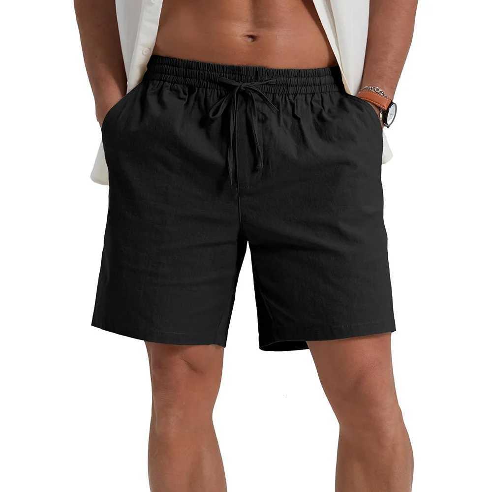 Summer New Mens Shorts Lightweight Breathable Casual Short Pants Cotton Linen Simple Style Daily Sweatpants Short TrousersT251015