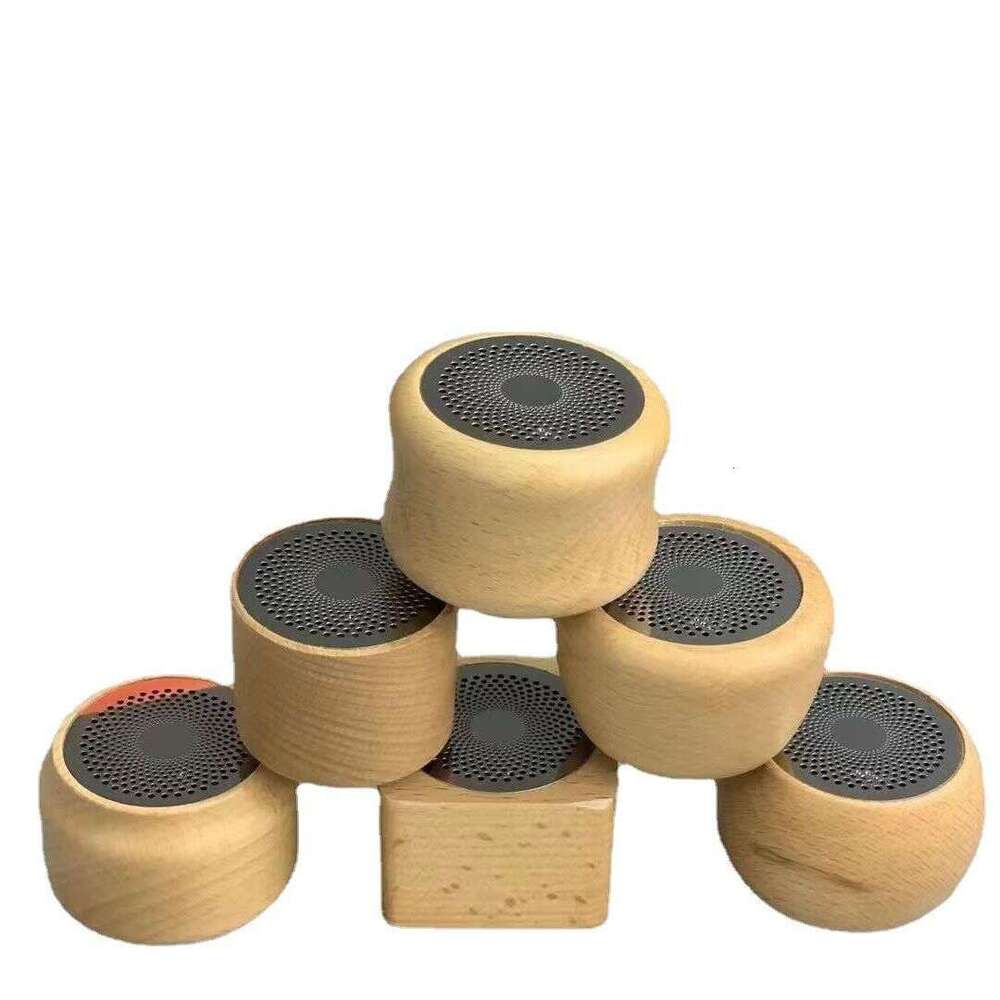 CY Portable Subwoofer Gift Mini Wooden Wireless Solid Wood Bluetooth Speaker