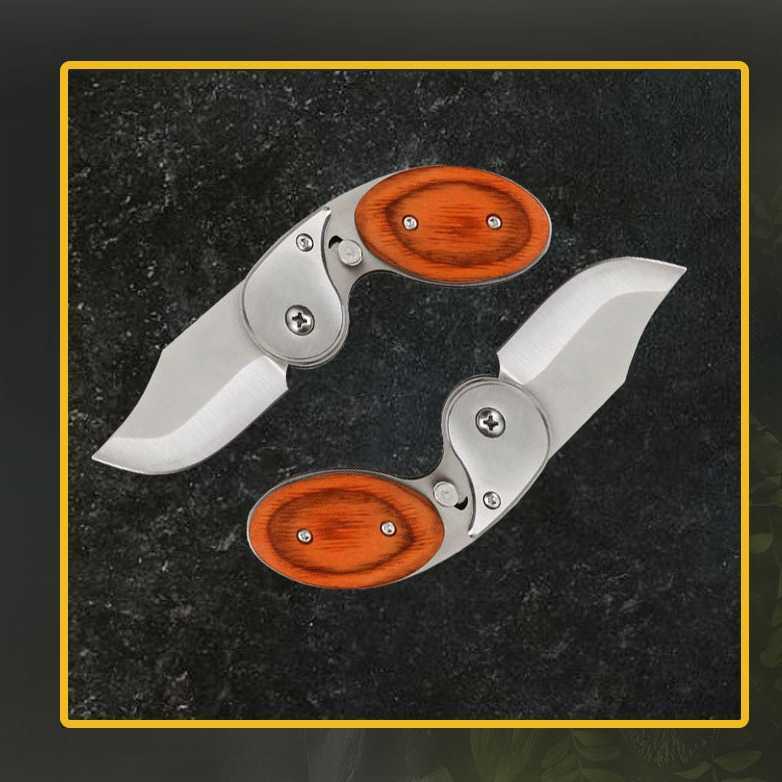 Colorful Wooden Handle Outdoor Folding Knife Mini Knife Multifunctional Folding Knife Camping Selfdefense Tactical Knife H251015