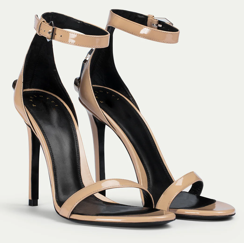New 2026Luxury Women Cesare Paciotti Sandals Shoes Dagger Heels Silver Metal Stiletto Heel Lady Pumps Black Nude Party Dress Walking EU35-43 Original 
