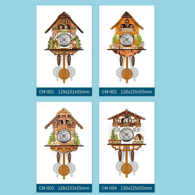 Cuckoo Clock Wall Clock Handicraft Vintage Wooden Cuckoo Tree House Clock For Bedroom Living Room Office Home Decoration C251015