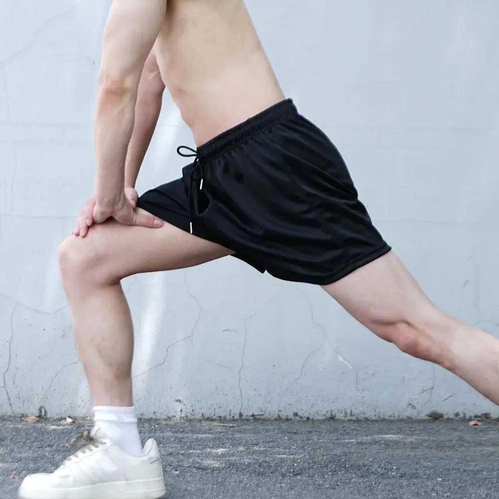 Mens Sports Pocket Solid Drawstring Board Trunk Beach Short Pants Shorts Summer Thin Trousers Zippered Pocket Loose SweatpantsT251015