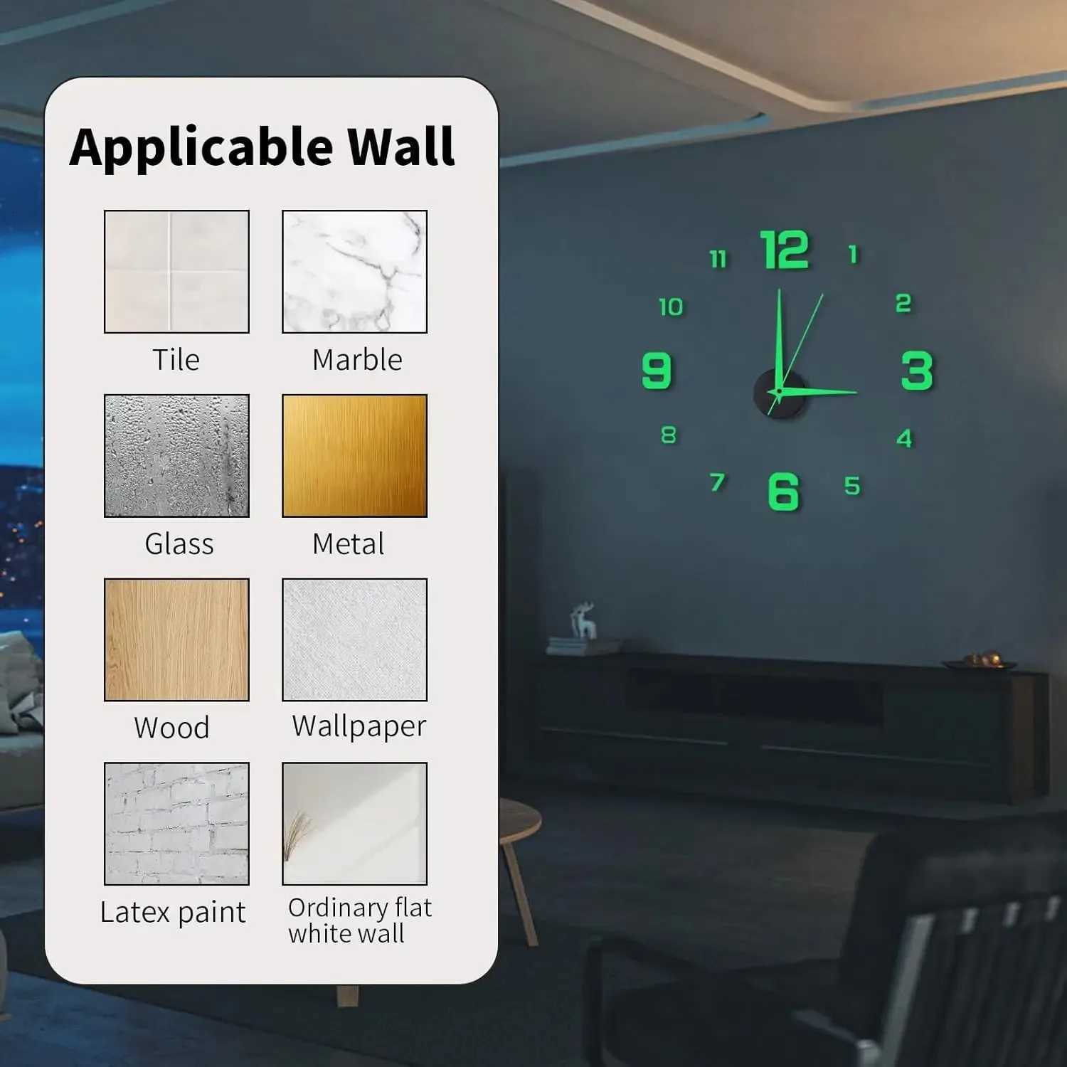 DIY Clock Frameless DIY Decoration for Bedroom Home Office Silent Clock Modern Creativity Wall Art Clock Room Ornaments C251015