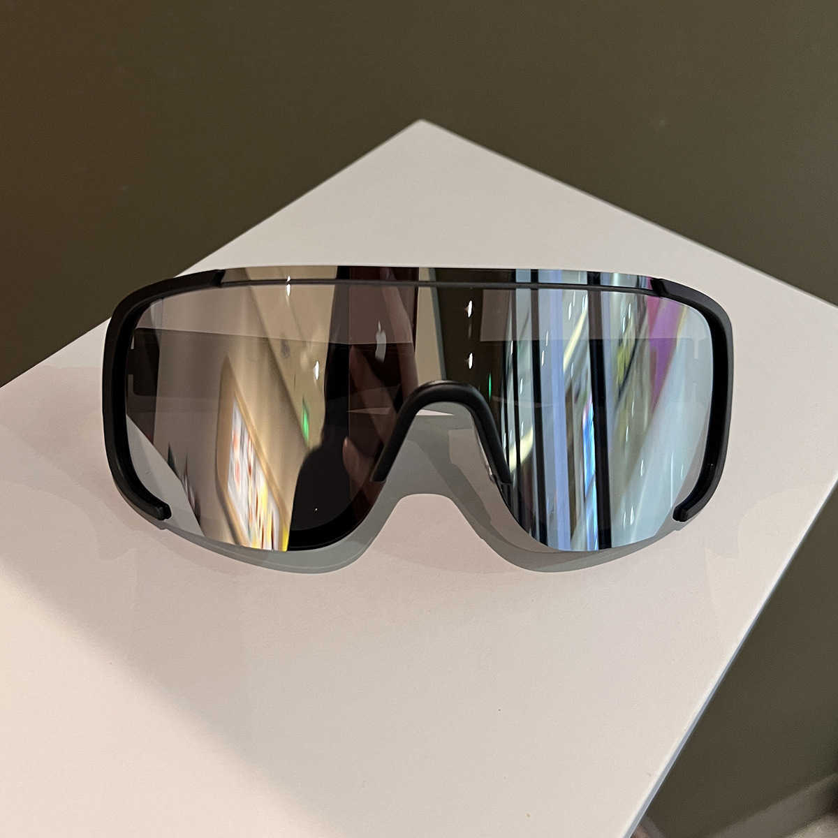 Matte Black Mercury Oversized Frame Outdoor Cycling Mountaineering Skiing Windproof Goggles Slimming Sunglasses H251015