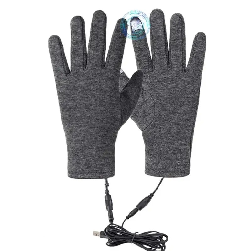 Winter Warm USB Charge Electric Liner Heated Gloves Outdoor Riding Skiing Motorcycling Gloves Cycling Accessories Hand Warmer 251009