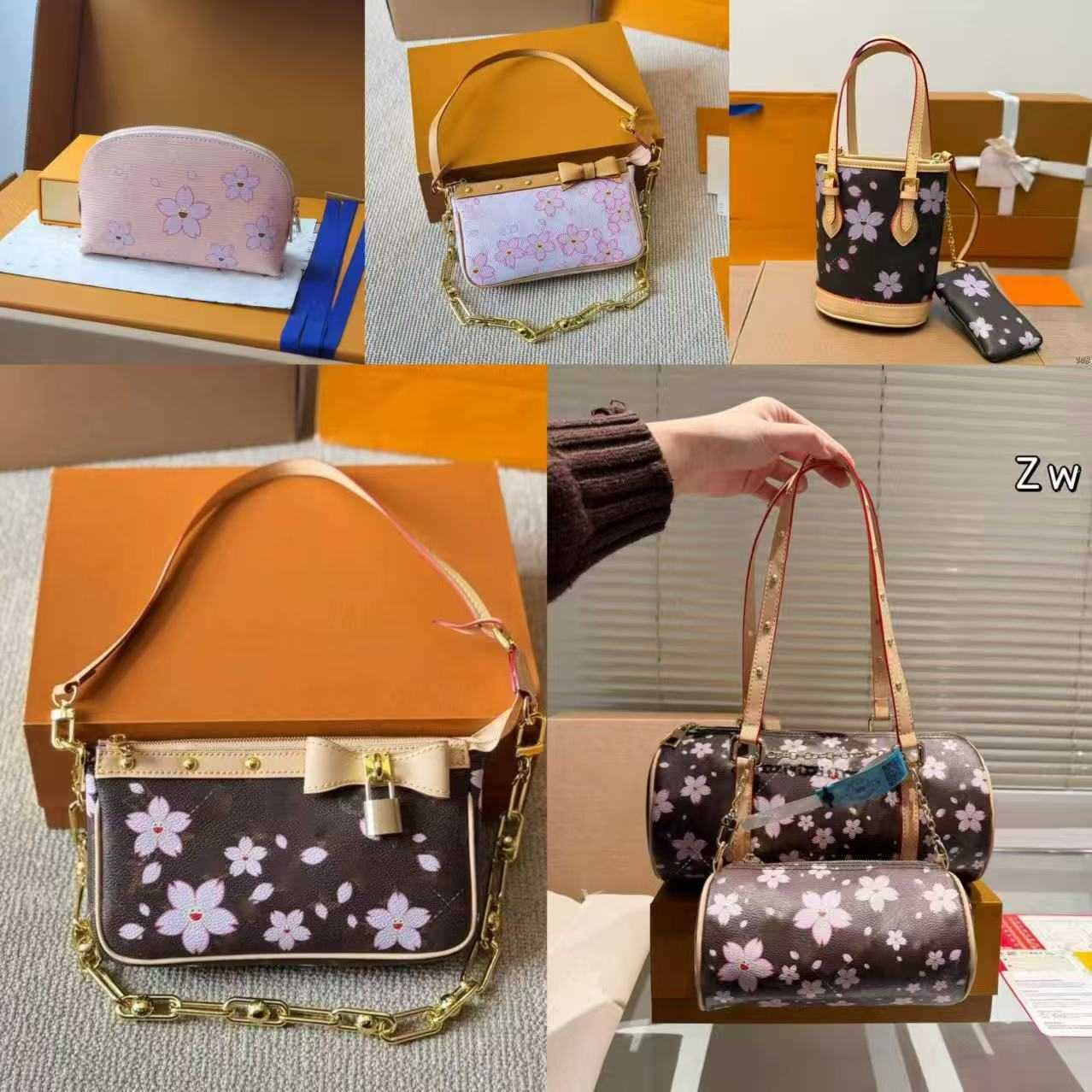 Shoulder Bags luxury designer bag TM murakami crossbody bags tote bag pink cherry blossom bag designer purse shoulder bags designer bags woman handbags