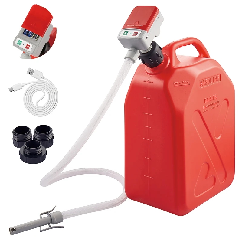 Car fuel pump with USB supply capable pumping gasoline Electric automatic self-dr Portable Electric Transfer Pump Extractor Transfer Any Liquids Effic