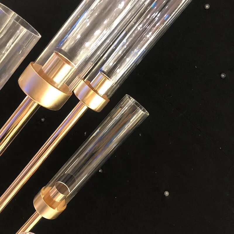 8 Heads Metal Candelabra Candle Holders Road Lead Table Centerpiece Gold Candelabrum Stand Pillar Candlestick For wedding XJ260305