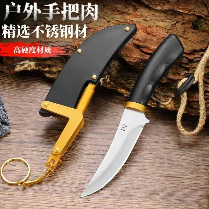 Handforged Stainless Steel Sharp Meat Knife Outdoor Camping Colorful Wood Handle Multifunctional Portable Small Knife H251015
