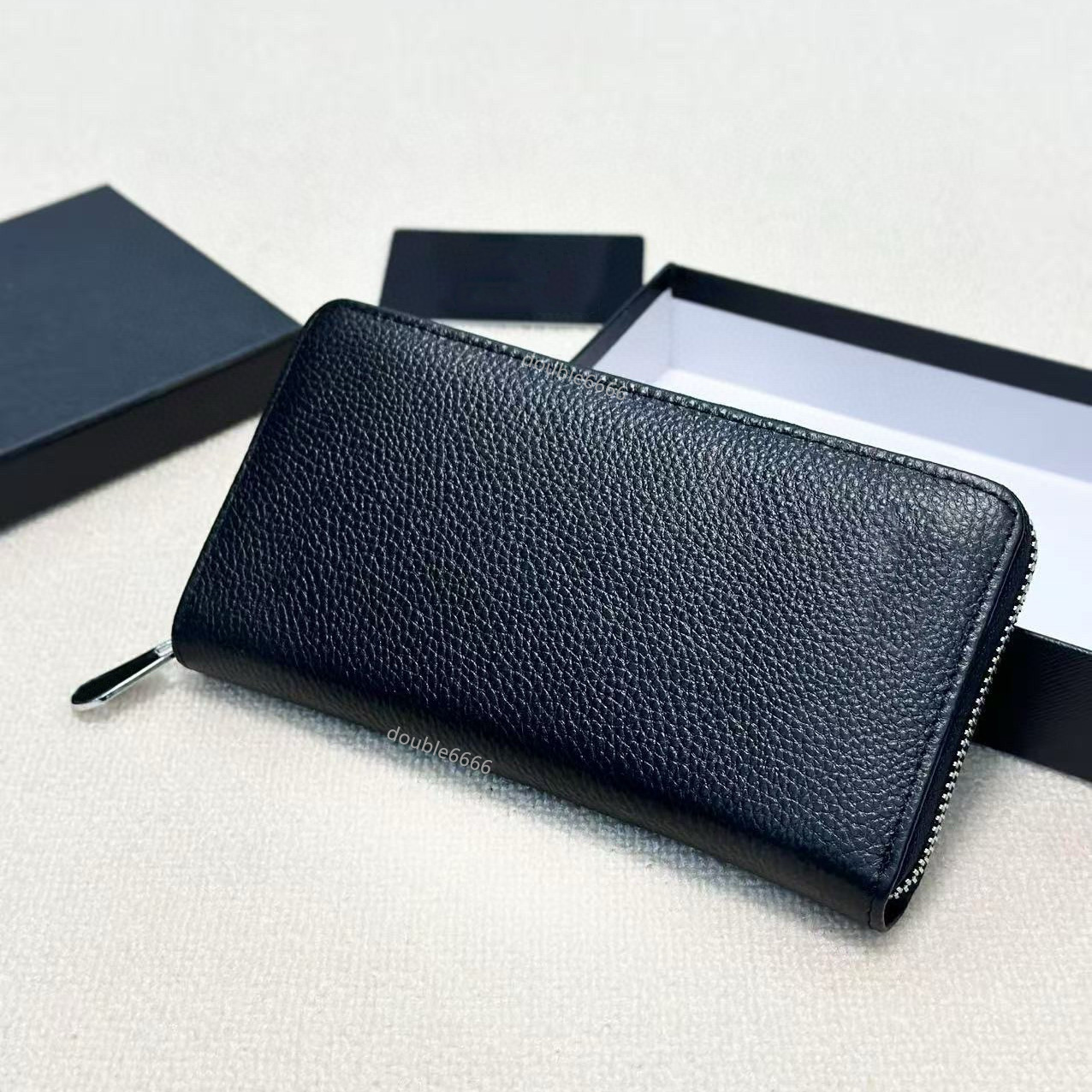 Quality Designer Men's Litchi Leather Coin Purse Classic Women's Clutch Credit Card Holder Business Card Holder wallet phone bag Bank card package