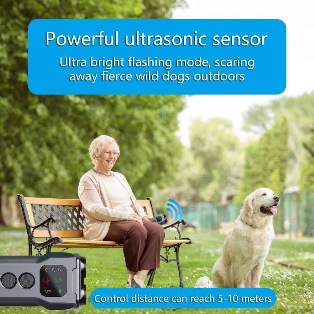 Ultrasonic Dog Bark Preventive Device Pet Training Tool Stops Unwanted Behavior Long ranges Control for Home or Outdoors