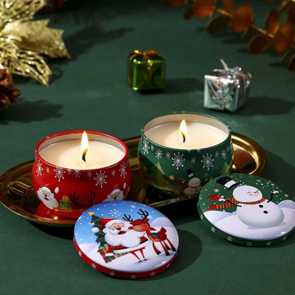 4pcsbox Christmas Fragrance Candles Scented Candles Christmas Gifts Creative Ornaments Aromatherapy Candles Party Decoration C251015