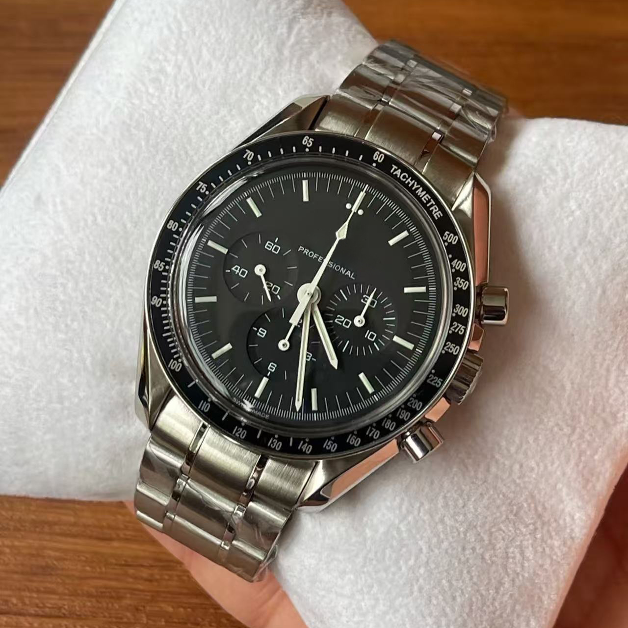 AAAAA Sea master 007 Professional Stainless Steel Wrist Watches for Men speed master Mens Watches All Dial Work Quartz Omgegawatches Stopwatch 300 reloj hombre