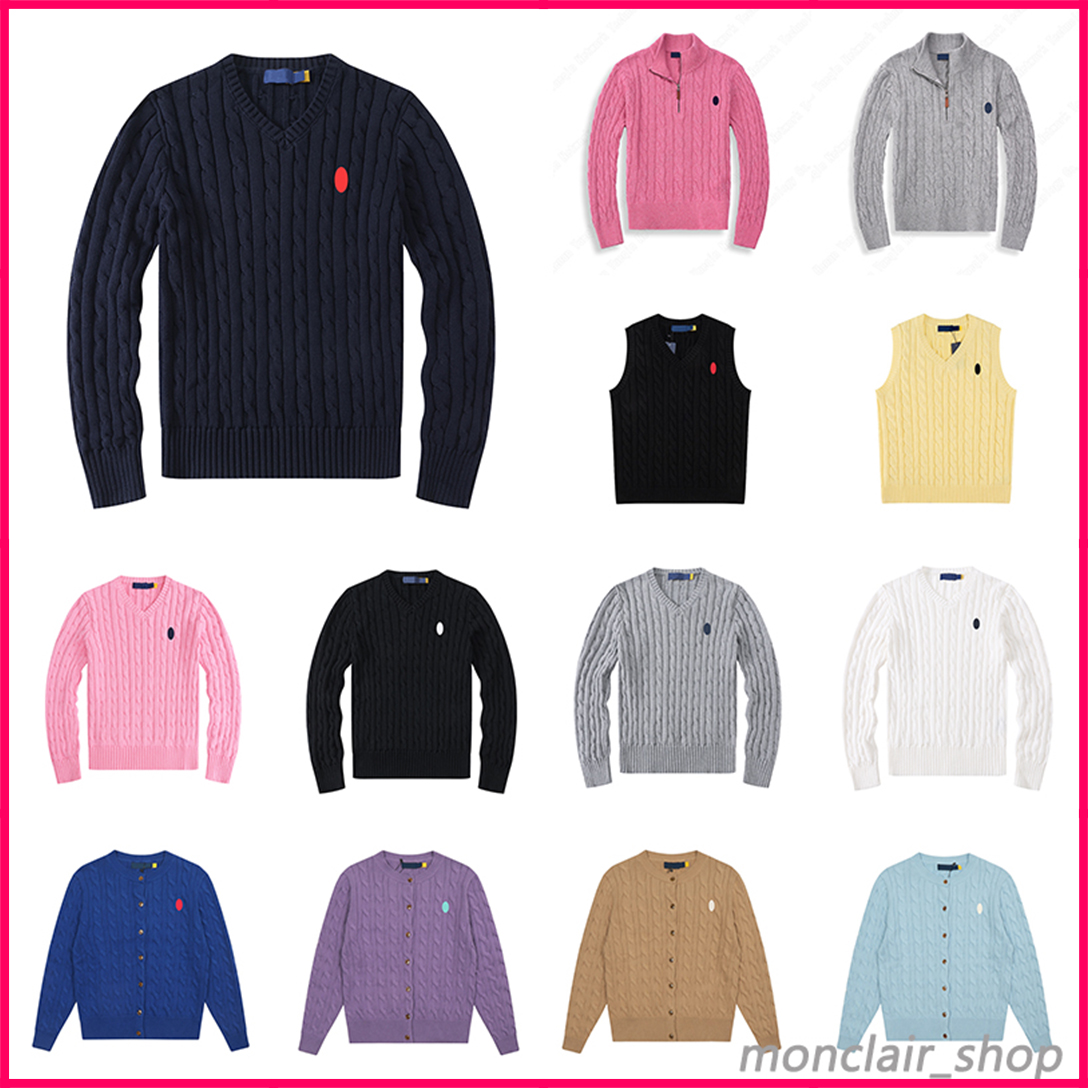 ralphauren sweater women sweater polo designer sweater women luxury clothing wool round neck colorful pullover overcoat Embroidered knitted cardigan sweater