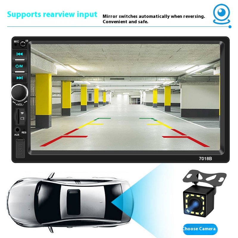 Universal 2 Din Car Radio 7" HD Touch Screen Autoradio Multimedia Player Universal Car Stereo MP5 Player Bluetooth Car Player With Rearview Camer