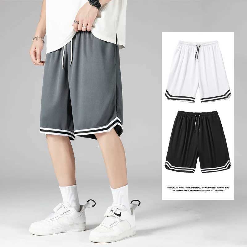 Summer New Shorts Mens Casual Pants Sports Basketball Pants Capri Pants Loose Outdoor Quick Drying Ice Silk Fashion BrandT251015