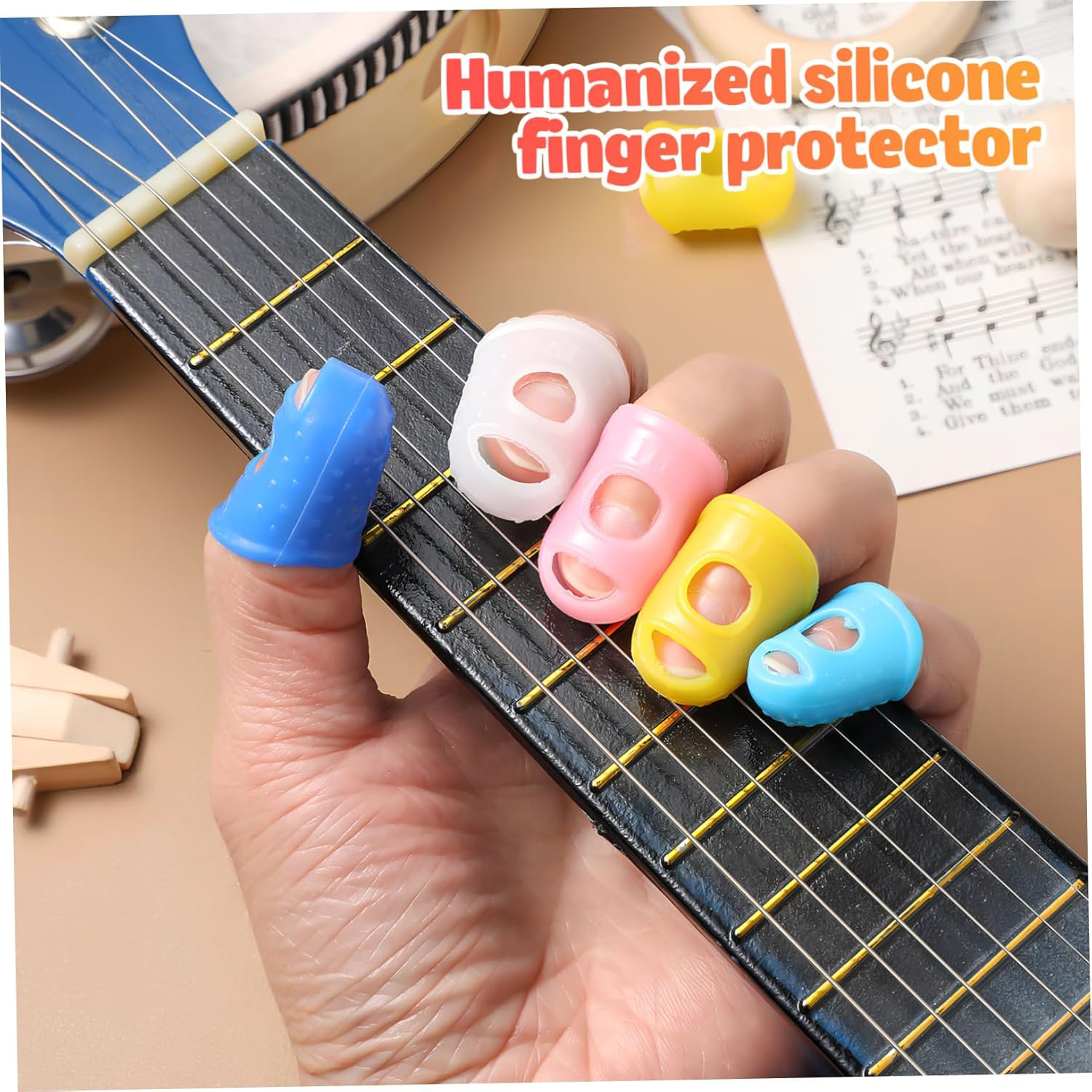 Guitar Silicone Finger Cots,Dab Wax Smoking Finger Cots,Heat Resistant, Scratch Proof, Temperature Proof Finger Protectors for Guitar Playing, And Man