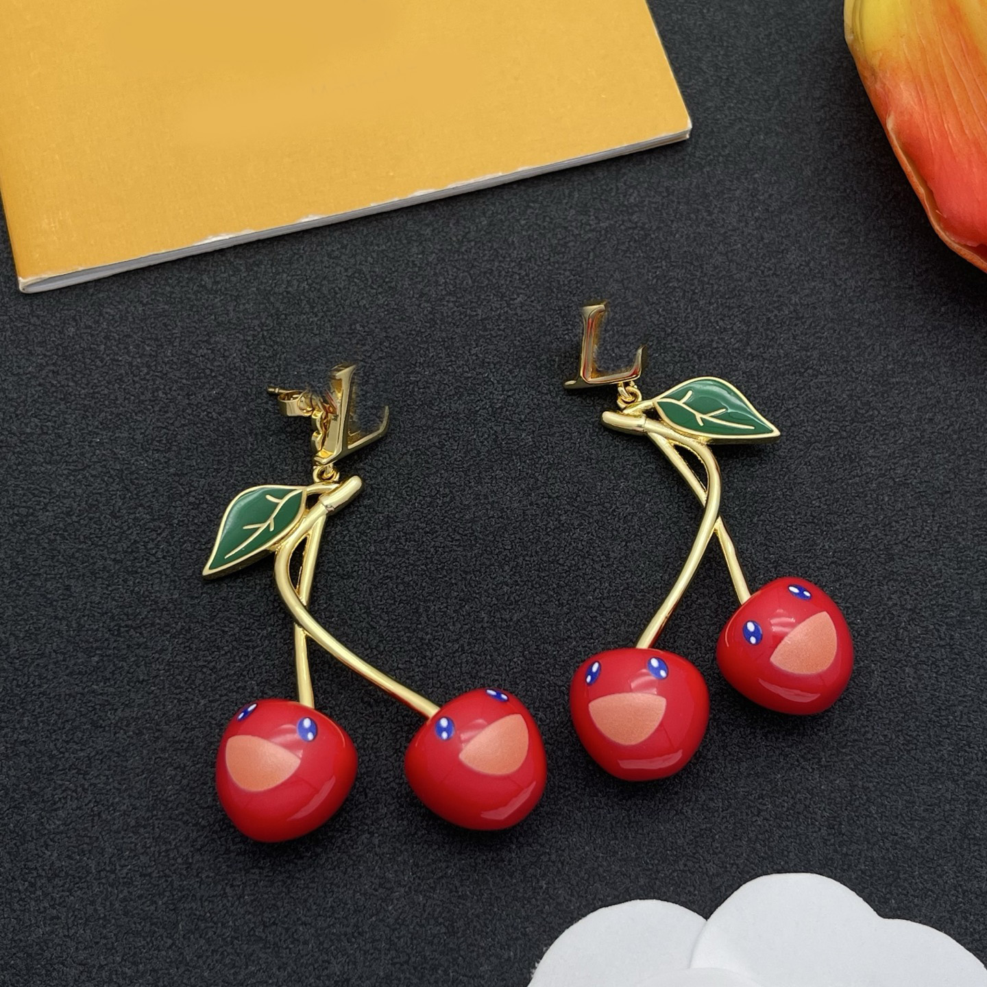 Luxury Designer Earring Designer Luxury Red Cherry Charm Dangle Gold Silver Plated Stud Earrings For Women Men Wedding for woman man Party Fashion Jew