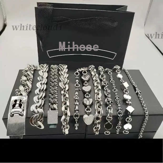 Slap Snap Bracelets TOP bangles designer bracelet chrome cross bracelet for women men jewelry thai silver punk bracelet vintage craftsmanship silver gold bracelet