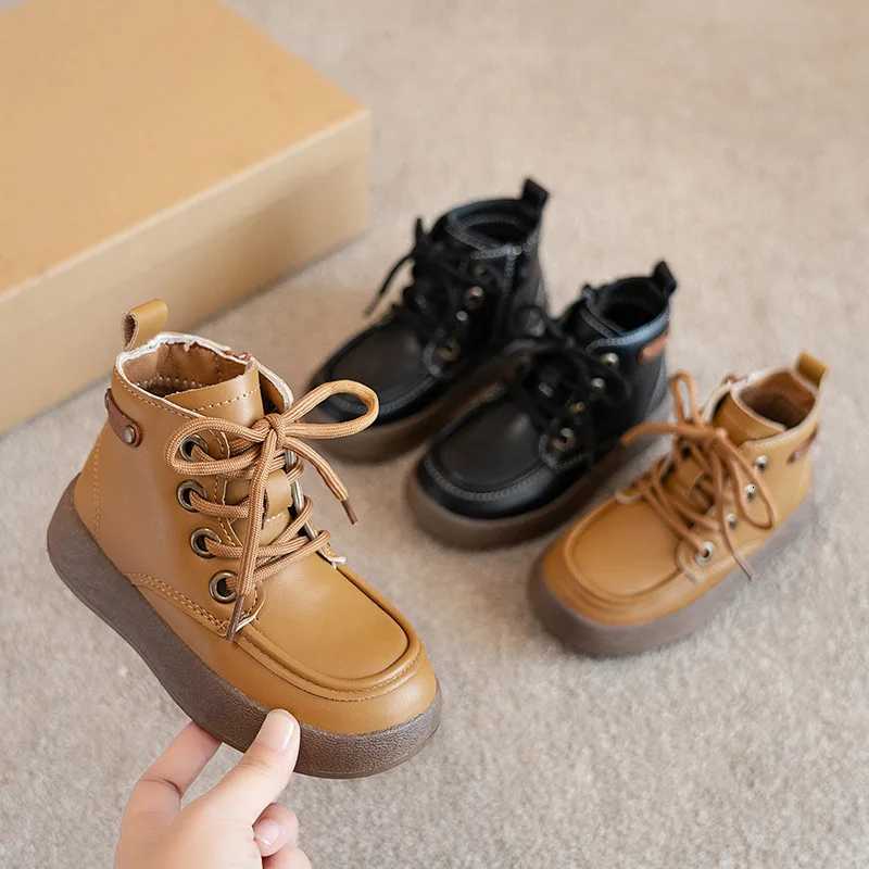 Chic High quality PU Leather Boys Sneaker Boots Yellow Black Rivet Motorcycle Boot New Arrival Platform Ankle Boots Shoes I09029T251015