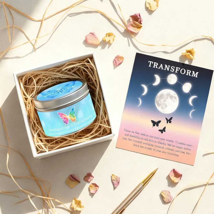 Lemon Mint Scent with Crystals Scented Candle for Gifting Female Friends Suitable for ChristmasHalloween Home Meditation C251015