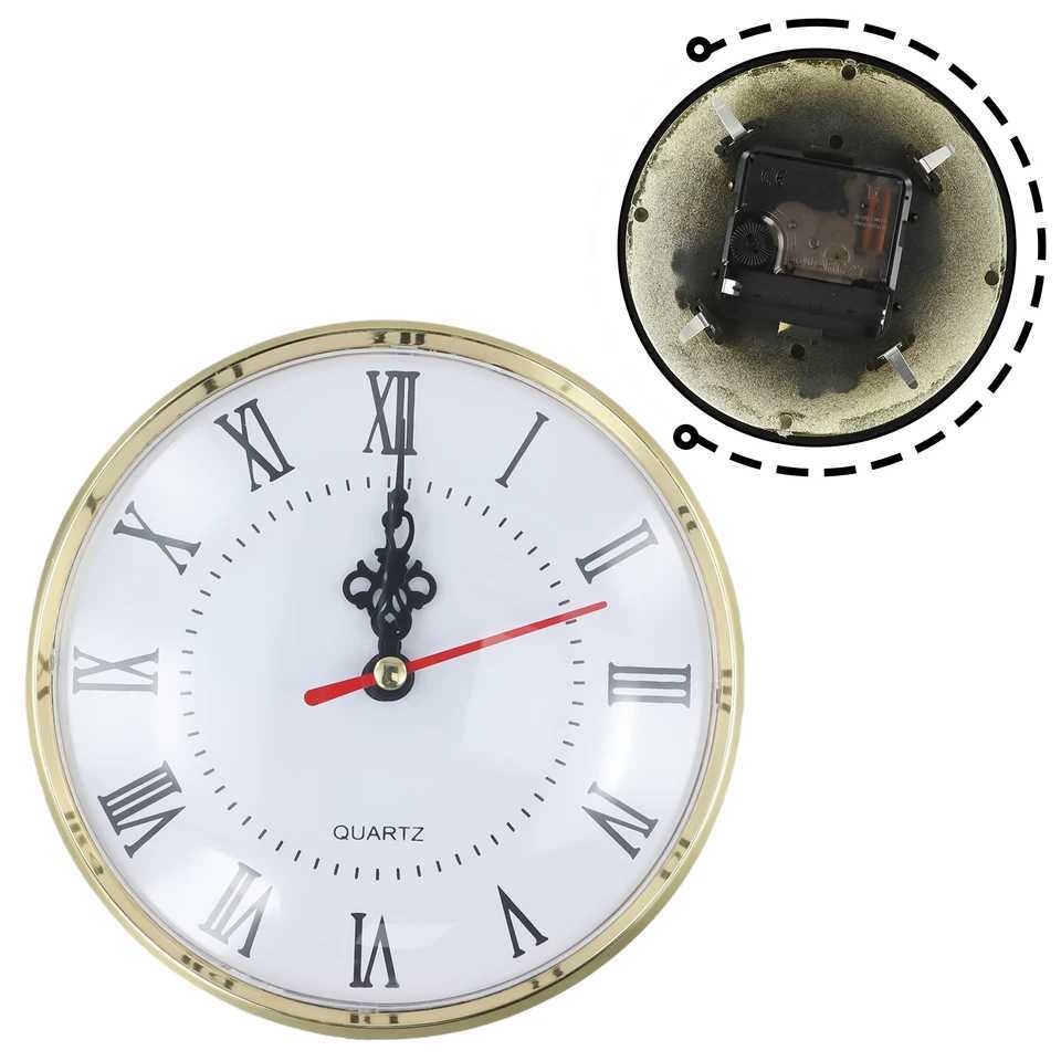 130MM Quartz Movement Round Clocks Head Insert Roman Number Craft Clock Bedside Antique Watch Desk Decoration Table DIY Parts C251015