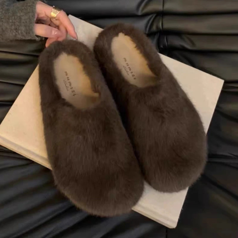 Leopard Women Flats Slippers Fur Mules Shoes Casual Fashion Slingback Short Plush Sneakers Woman Flip Flops Cozy Slides 251013