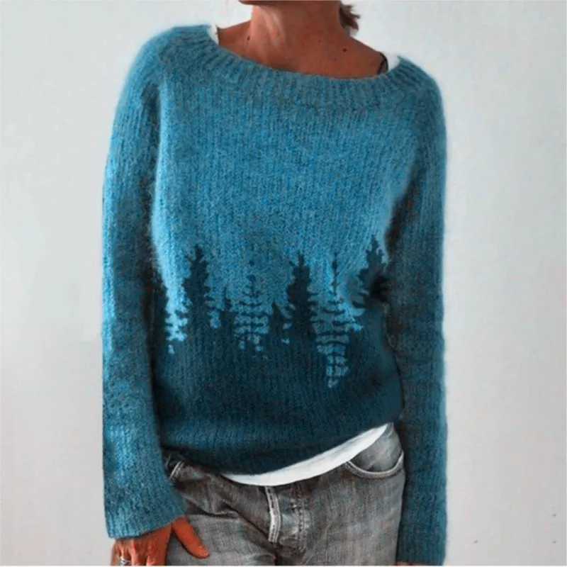 2025 Spring Knit Women Sweater Oneck Loose Pullover Female Soft Warm Autumn Vintage New Year Trendy Xmas Sweaters Ladies J251015