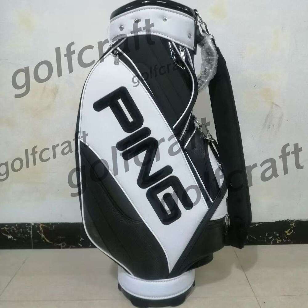 PIN Golf Bag Single Shoulder Large Capacity PU Waterproof Lightweight Golf Club Bag Standard Model Balancebase 85Hjy Club_Night