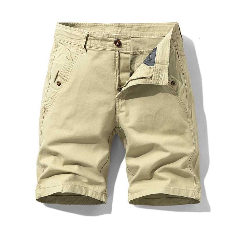 Summer thin multi pocket pure cotton workwear shorts mens oversized loose straight leg five point casual over knee beach shortsT251015