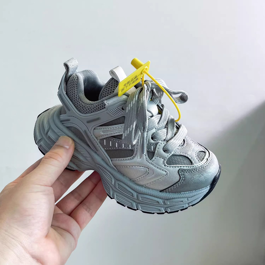 Kids Shoes Dad Sneakers for Boy Girl Thick Bottom Platform Youth Teens Students Sneakers Children's Toddler Trainers Sizes 26 - 37 US9C-US5Y W010