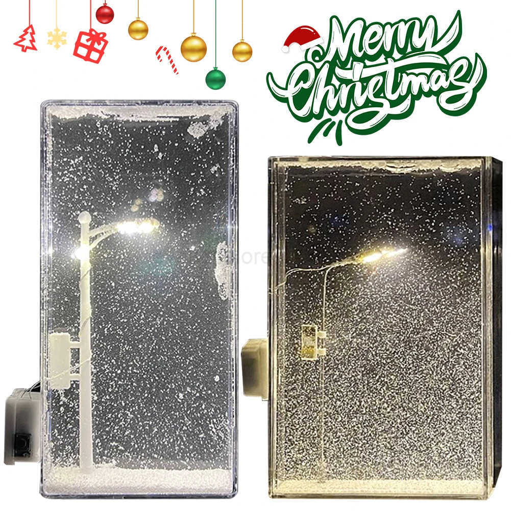 Snowy Lamp Snow Scenery Night Light Realistic Handmade Christmas Light Decorative DIY Snowflake Lamp Xmas Party Favors Z251014