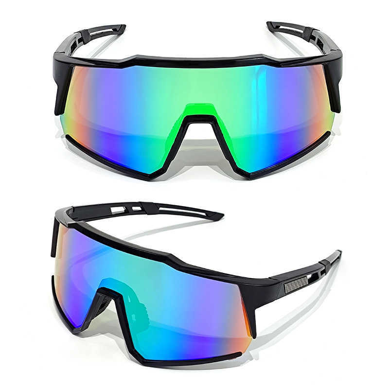 New Outdoor Cycling Conjoined Sunglasses Bicycle Windproof Large Frame Glasses Mens and Womens Sports Sunglasses H251015