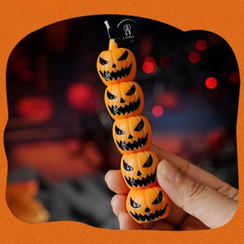 1pc Halloween Pumpkin Candle Finger Skull Head Scented Candle Party Decoration Ornament Gift Photography Prop C251015