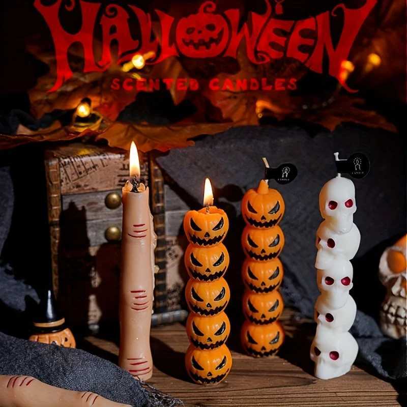 13pcs Halloween Scented Candles Long Stick Gothic Soy Wax Decorations for Party Home Festive Atmosphere Holiday Ornaments Gifts C251015