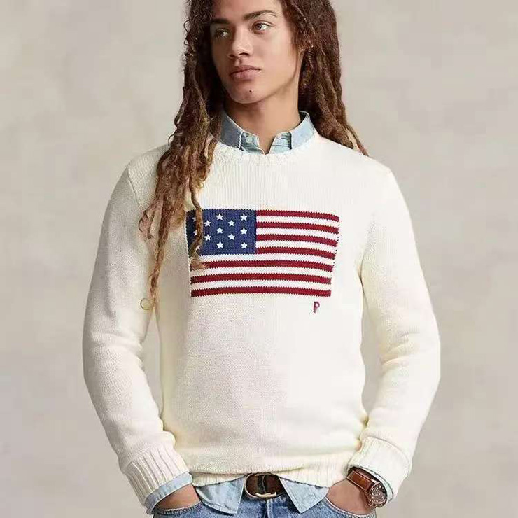 Luxury Designer Mens Womens Sweaters Ladies Knitted Sweater Jumpers Polo American Flag Trendy Winter HighEnd Comfortable Cotton Men Women Pullover Sweatshirt Y2K