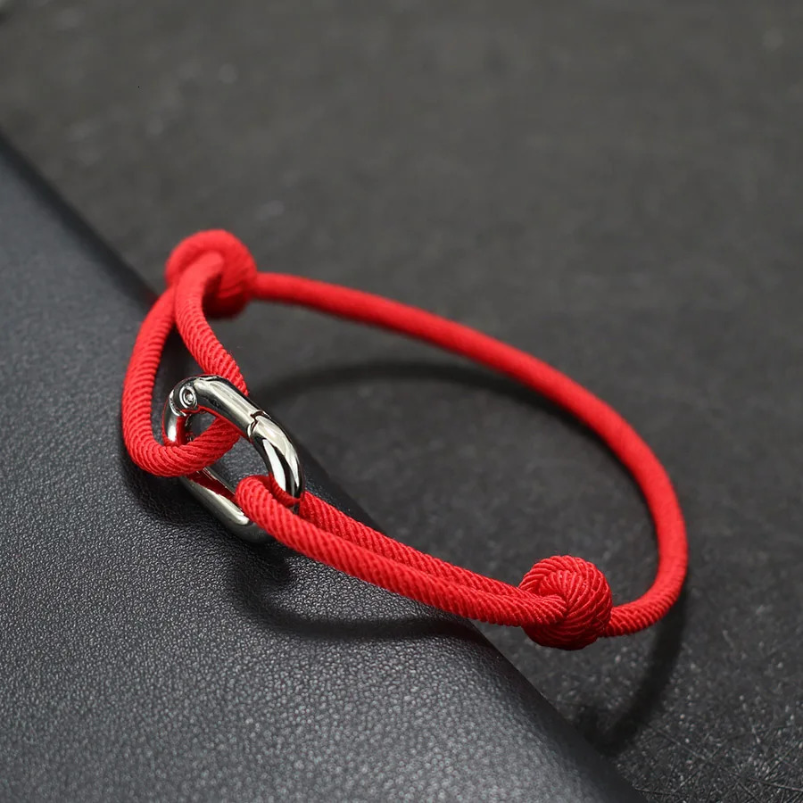Minimalist Milan Rope Bracelet Men Women Silding Adjustable Silver Color Detachable Buckle Luck Red Thread Couple Leisure Joias 251015