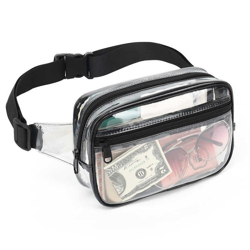 Pvc Material Transparent Waist Bag Trendy Chest Bag Waterproof Crossbody Bag Outdoor Sports Phone Bag Casual Shoulder Bag H251015