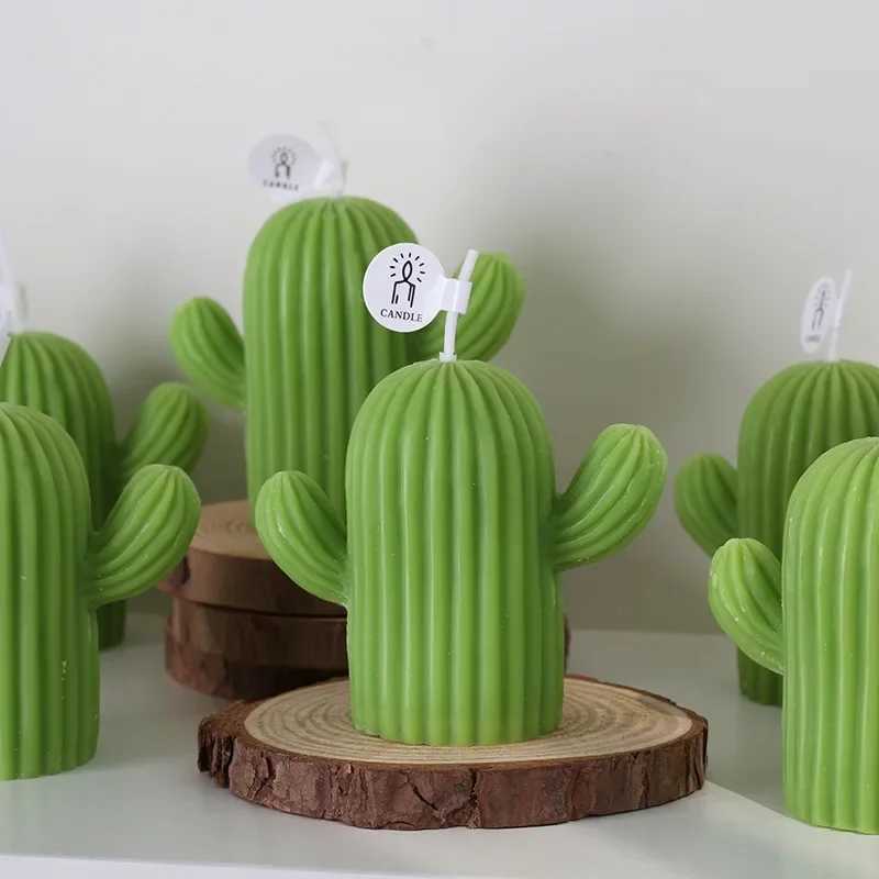 Cactus Shape Scented Candles Soy Wax Aromatic Candles for Home Decoration House Ins Photo Props Home Decorative Candles C251015