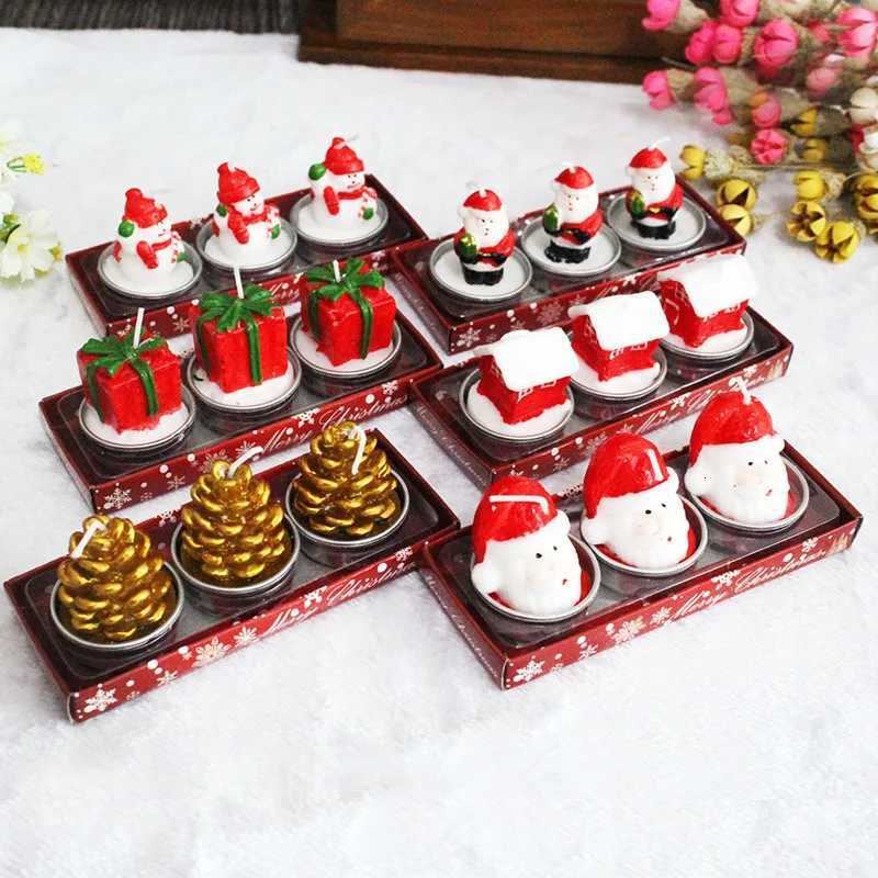 Christmas Gift Christmas Snowman Cartoon Model Candle New Holiday Atmosphere Decoration Craft Gift Candle Painting Decoration C251015