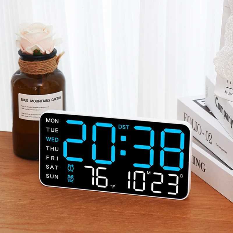 Remote Control Digital Wall Clock LED Display USB Battery DST Large Table Alarm Clock for Living Room Bedroom Home Decorations C251015