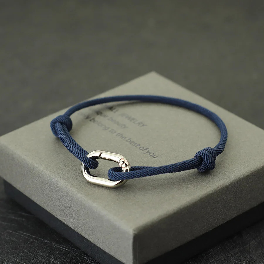 Minimalist Milan Rope Bracelet Men Women Silding Adjustable Silver Color Detachable Buckle Luck Red Thread Couple Leisure Joias 251015
