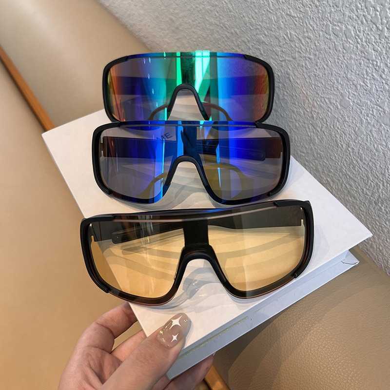 Outdoor Cycling Windproof Goggles Sunglasses Slimming Sunglasses Ski Goggles Protective Glasses Black Large Frame Hiking Glasses H251015